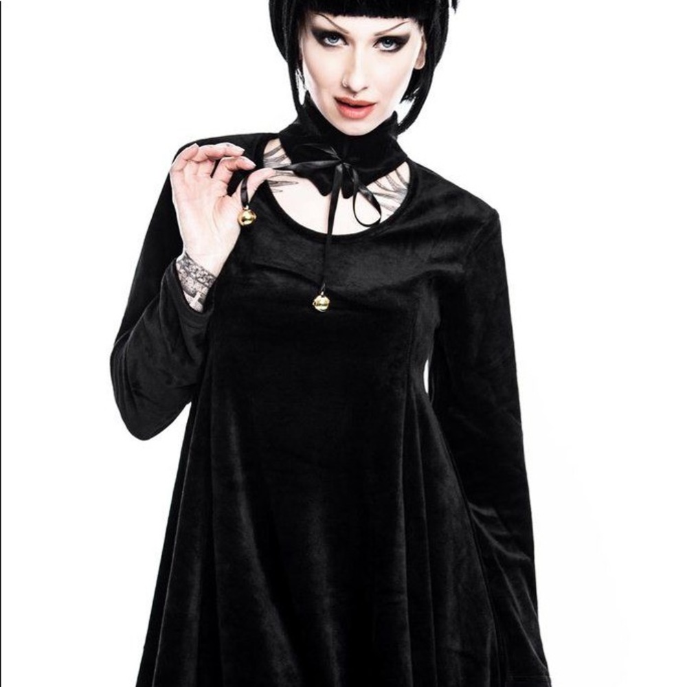 🖤 KILLSTAR | PUSSYCAT VELVET DRESS | GOTH | NWT
